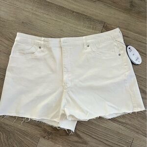SCOOP Women's White Denim Cut Off Shorts